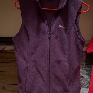 Columbia Purple Fleece Vest with Pockets
